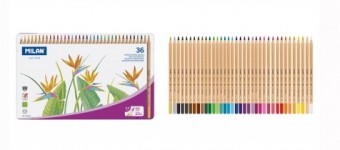 Caja metálica 36 lápices de colores con mina gruesa