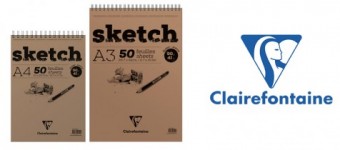 Block de dibujo - boceto espiral A4 - A3  90g 