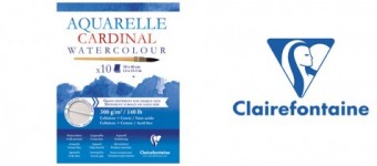 Block de Acuarela 300g grano fino 30x40cm 10S encolado que contiene algodón