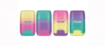 Goma de borrar y sacapuntas doble