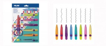 Bl&iacute;ster tijera zig-zag con 8 hojas intercambiables